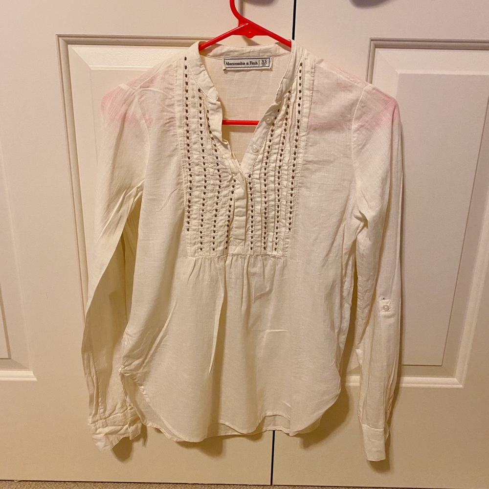 Abercrombie Long Sleeve Shirt w/ Beaded detailing